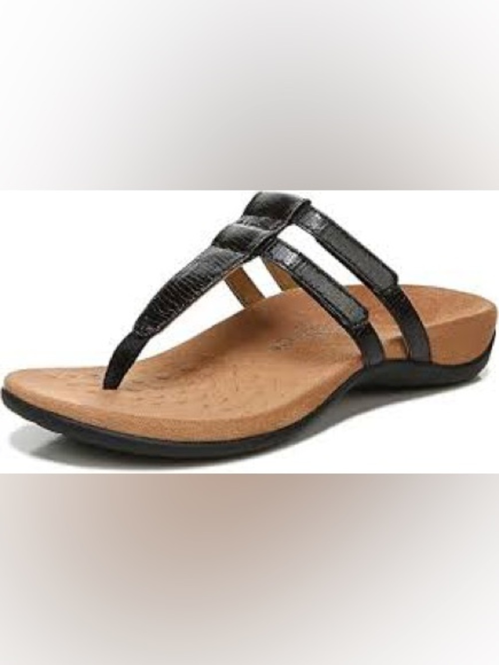 NEW Vionic Elvia Women's Thong Sandals in Black Size 10